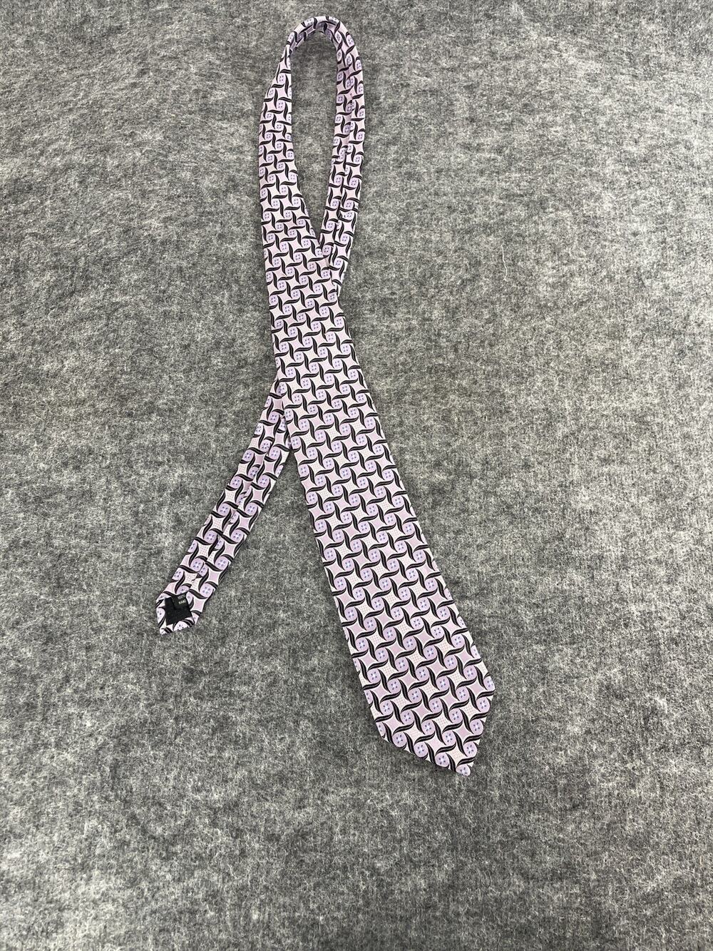 Insignia by Martin Wong Tie Mens Necktie 100% Silk Handmade Floral Purple N50